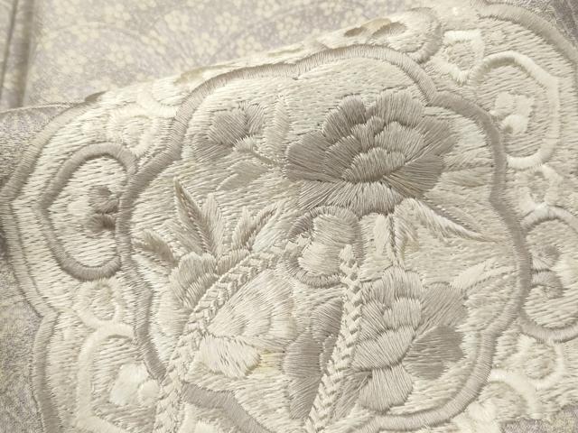 平和屋着物■訪問着　総刺繍　鏡裏花文　暈し染め　正絹　逸品　DABK6284qa