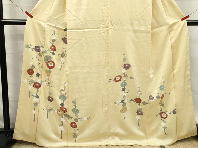 平和屋着物■訪問着　駒刺繍　舞花文　金銀彩　正絹　逸品　DABK6295qa