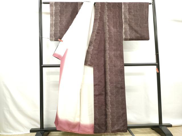 平和屋着物■本場染大島紬　霞間道　正絹　逸品　DABK6296qa