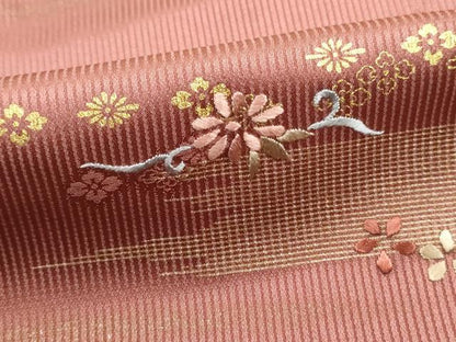 平和屋着物■訪問着　駒刺繍　鳳凰花文　暈し染め　金彩　正絹　逸品　DABK6299qa