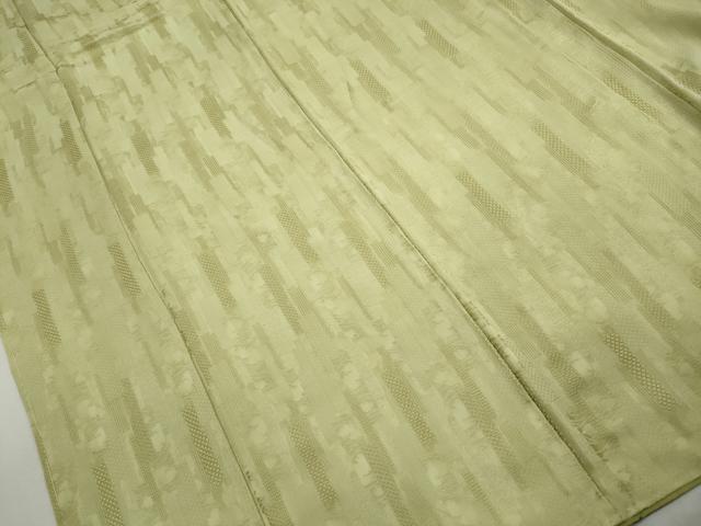 平和屋着物■上質な色無地　抽象地紋　若葉色　正絹　逸品　DABK6300qa