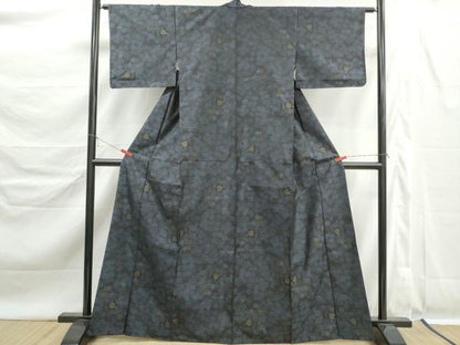 平和屋着物■本場大島紬　草花文　正絹　逸品　DABK6303qa