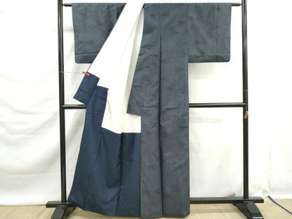 平和屋着物■本場大島紬　9マルキ　幾何学文　正絹　逸品　DABK6304qa