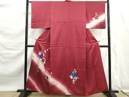 平和屋着物■訪問着　枝花文　暈し染め　正絹　逸品　DABK6306qa
