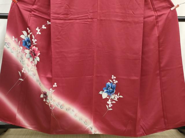 平和屋着物■訪問着　枝花文　暈し染め　正絹　逸品　DABK6306qa