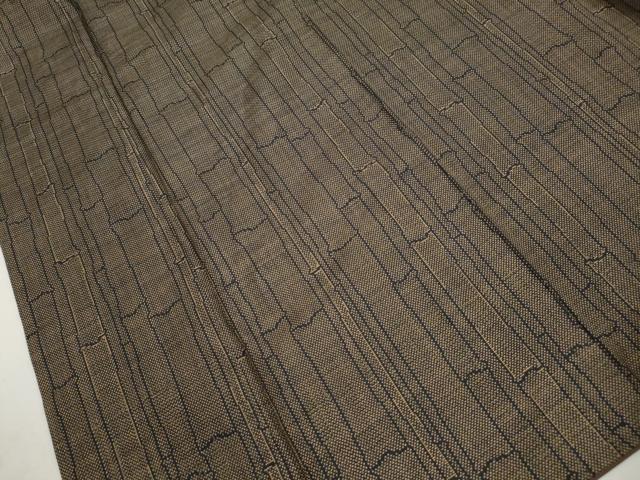平和屋着物■本場大島紬　7マルキ　竹並べ　正絹　逸品　DABK6311qa
