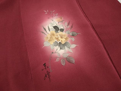 平和屋着物■豪華色留袖　作家物　草花文　暈し染め　鬼しぼ縮緬　正絹　逸品　DABK6316qa