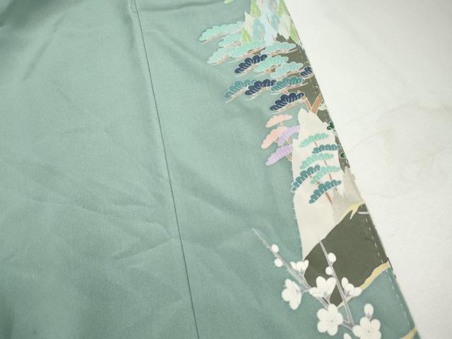 平和屋着物■豪華色留袖　友禅　作家物　飛鶴風景文　暈し染め　正絹　逸品　DABK6321qa