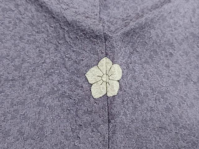 平和屋着物■上質な色無地　紋意匠　藤鼠色　正絹　逸品　DABK6355qa