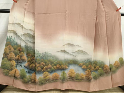 平和屋着物■豪華色留袖　風景樹林文　暈し染め　金彩　正絹　逸品　DABK6367qa