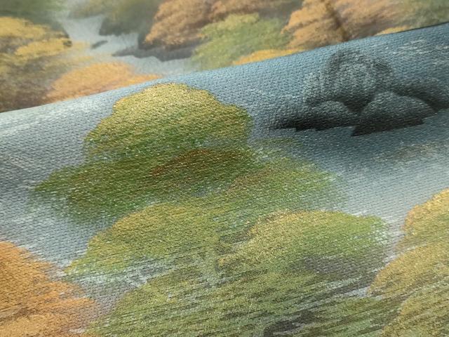 平和屋着物■豪華色留袖　風景樹林文　暈し染め　金彩　正絹　逸品　DABK6367qa