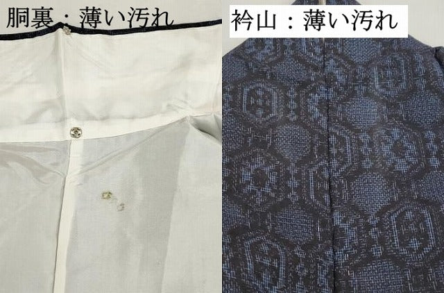 平和屋着物■上質な紬　亀甲文　正絹　逸品　DABK6368qa