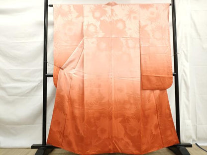 平和屋着物■豪華振袖　草花地紋　暈し染め　正絹　逸品　DABK6372qa