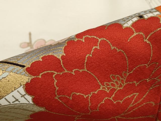 平和屋着物■豪華振袖　絵巻花文　金彩　正絹　逸品　DABK6382qa