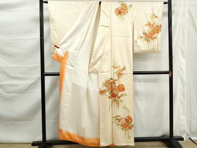 平和屋着物■訪問着　駒刺繍　花鼓文　金彩　正絹　逸品　DABK6392qa