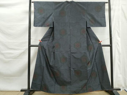 平和屋着物■本場大島紬　亀甲花文　正絹　逸品　未使用　DABK6402qa