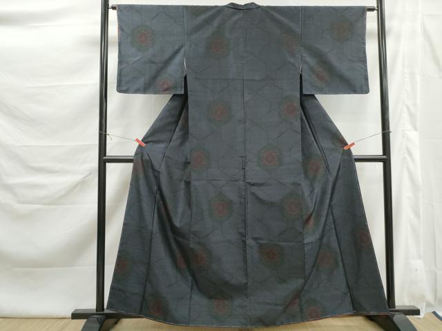 平和屋着物■本場大島紬　亀甲花文　正絹　逸品　未使用　DABK6402qa