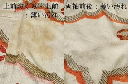 平和屋着物■上質な小紋　駒刺繍　舞蝶文　金彩　正絹　逸品　DABK6403qa
