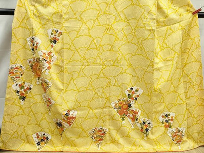 平和屋着物■訪問着　駒刺繍　地紙花文　金彩　正絹　逸品　DABK6418qa