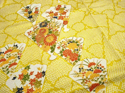 平和屋着物■訪問着　駒刺繍　地紙花文　金彩　正絹　逸品　DABK6418qa