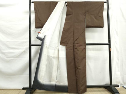 平和屋着物■本場大島紬　格子文　正絹　逸品　DABK6419qa