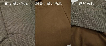 平和屋着物■男性　本場大島紬　横段文　正絹　逸品　DABK6461qa