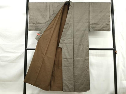 平和屋着物■男性　本場大島紬　横段文　正絹　逸品　DABK6461qa