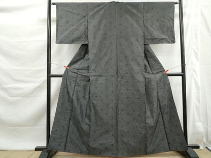 平和屋着物■本場大島紬　麻の葉文　正絹　逸品　DABK6464qa