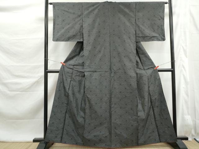 平和屋着物■本場大島紬　麻の葉文　正絹　逸品　DABK6464qa