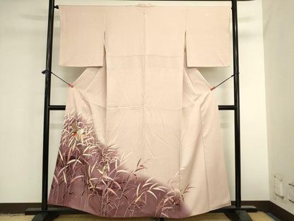 平和屋着物■豪華色留袖　刺繍　飛鳥草葉文　暈し染め　金彩　正絹　逸品　DABK6526ya