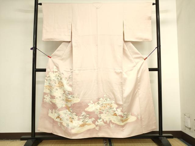 平和屋着物■豪華色留袖　風景花松文　暈し染め　正絹　逸品　DABK6530ya