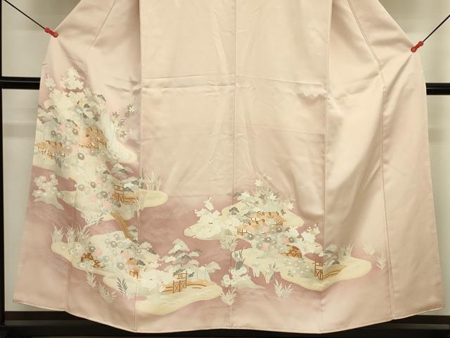 平和屋着物■豪華色留袖　風景花松文　暈し染め　正絹　逸品　DABK6530ya