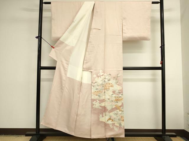 平和屋着物■豪華色留袖　風景花松文　暈し染め　正絹　逸品　DABK6530ya