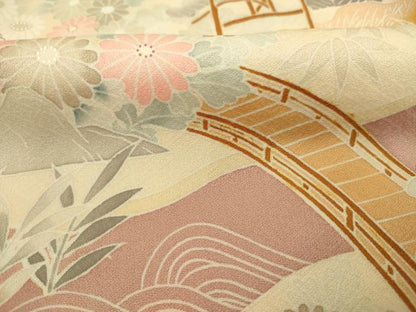 平和屋着物■豪華色留袖　風景花松文　暈し染め　正絹　逸品　DABK6530ya