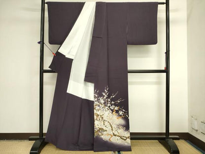 平和屋着物■豪華色留袖　枝梅文　暈し染め　金彩　正絹　逸品　DABK6534ya