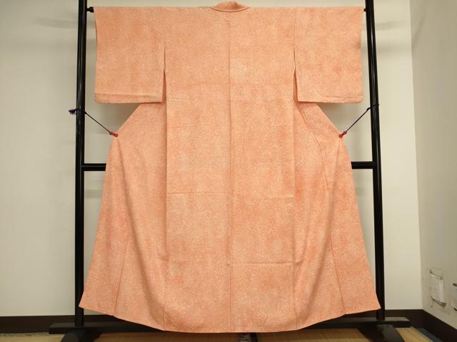 平和屋着物■上質な小紋　霞文　たたき染め　正絹　逸品　DABK6551ya
