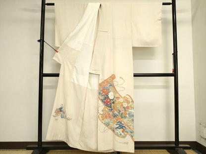 平和屋着物■豪華色留袖　友禅　作家物　絵巻風景花松文　正絹　逸品　DABK6552ya