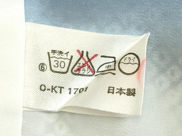 平和屋着物■小紋　鹿の子文　黒地　洗える着物　DABK6556ya
