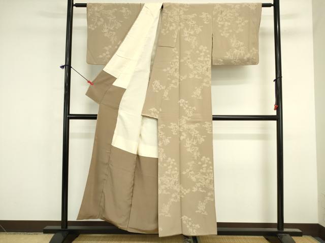 平和屋着物■上質な小紋　風景花文　正絹　逸品　DABK6589ya
