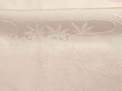 平和屋着物■上質な色無地　霞花地紋　灰桜色　正絹　逸品　DABK6596ya
