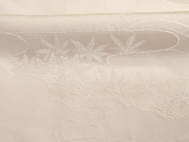 平和屋着物■上質な色無地　霞花地紋　灰桜色　正絹　逸品　DABK6596ya