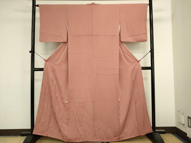 平和屋着物■色留訪問着　樹林地紋　赭色　正絹　逸品　DABK6601ya