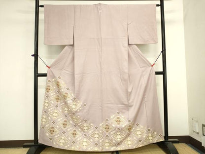 平和屋着物■豪華色留袖　花菱文　金彩　正絹　逸品　DABK6602ya