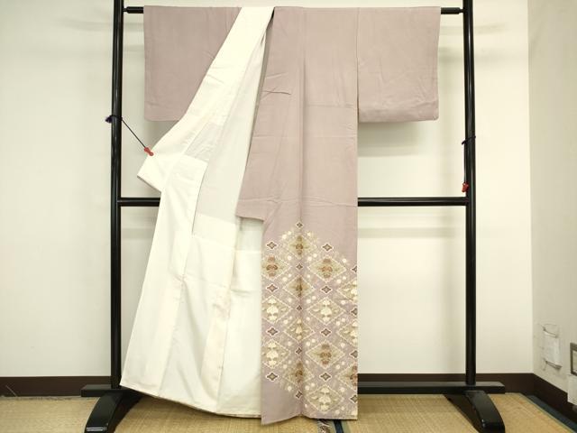 平和屋着物■豪華色留袖　花菱文　金彩　正絹　逸品　DABK6602ya