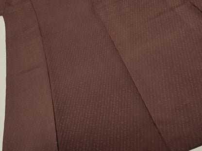 平和屋着物■上質な色無地　文字地紋　紫鳶色　正絹　逸品　DABK6603ya