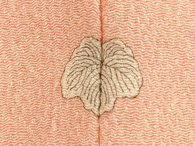 平和屋着物■上質な小紋　霞文　暈し染め　鬼しぼ縮緬　正絹　逸品　DABK6609ya