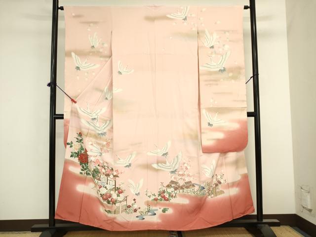 平和屋着物■豪華振袖　作家物　鶴の恩返し　暈し染め　金彩　正絹　逸品　DABK6610ya