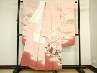 平和屋着物■豪華振袖　作家物　鶴の恩返し　暈し染め　金彩　正絹　逸品　DABK6610ya