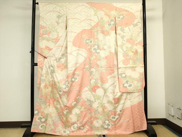 平和屋着物■豪華振袖　駒刺繍　草花文　菊　金彩　正絹　逸品　DABK6612ya