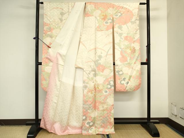 平和屋着物■豪華振袖　駒刺繍　草花文　菊　金彩　正絹　逸品　DABK6612ya